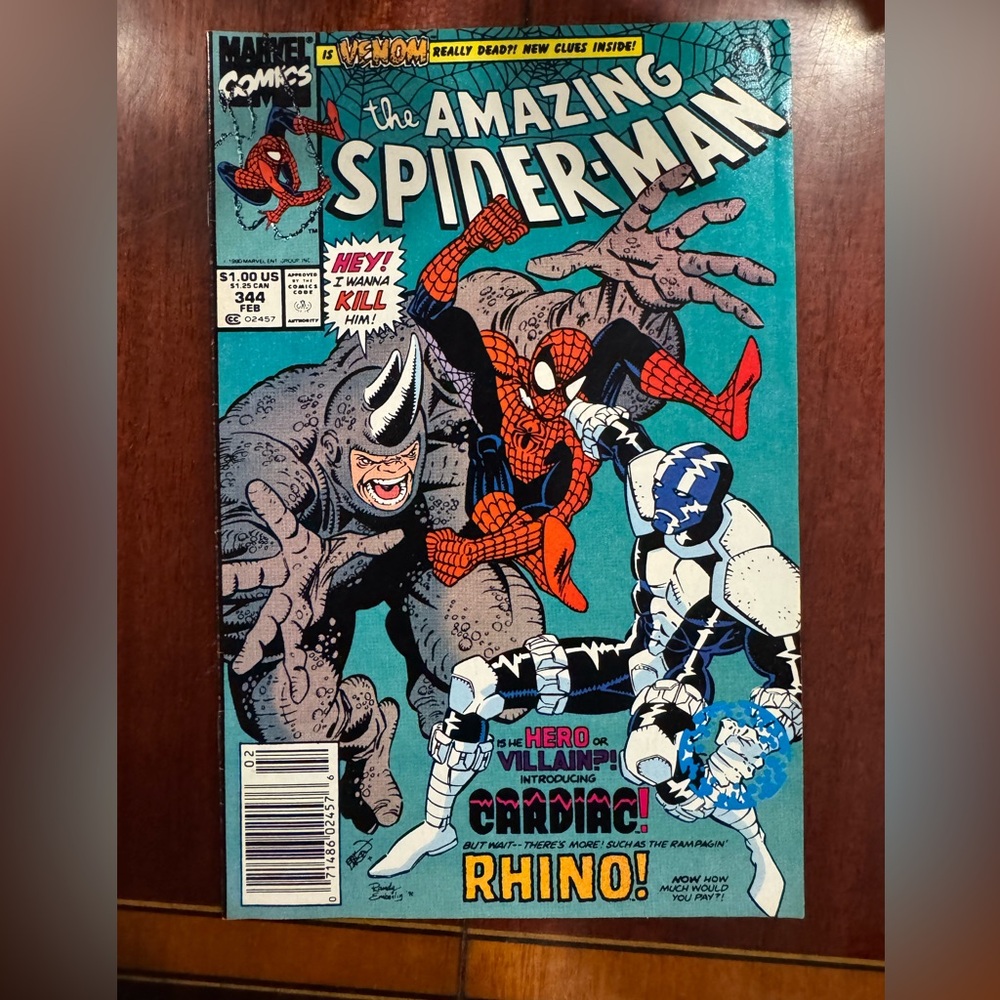 Marvel The Amazing Spider-Man Comic - Blue, Red, Black Issue 344